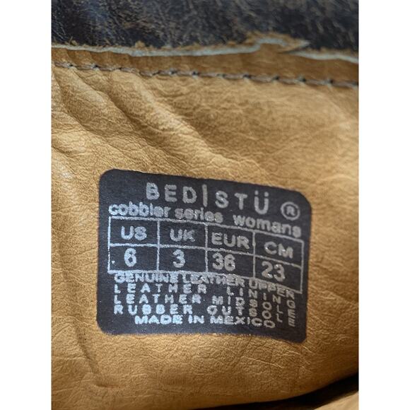 BED STU Cobbler Series Moto Boots Women 6 Brown Leather Studded Distressed NWT - Picture 10 of 12